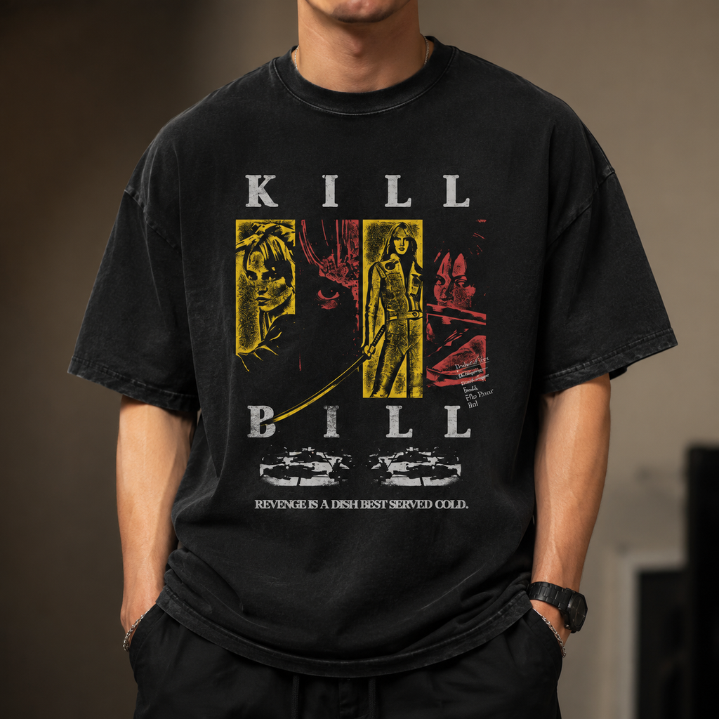 Kill Bill Shirt, The Bride Beatrix Kiddo Uma Thurman Movie Poster Grap ...