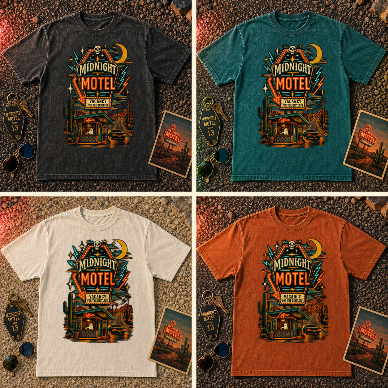 Midnight Motel Comfort Colors Shirt, Retro Halloween Graphic Tee Unisex t-shirt