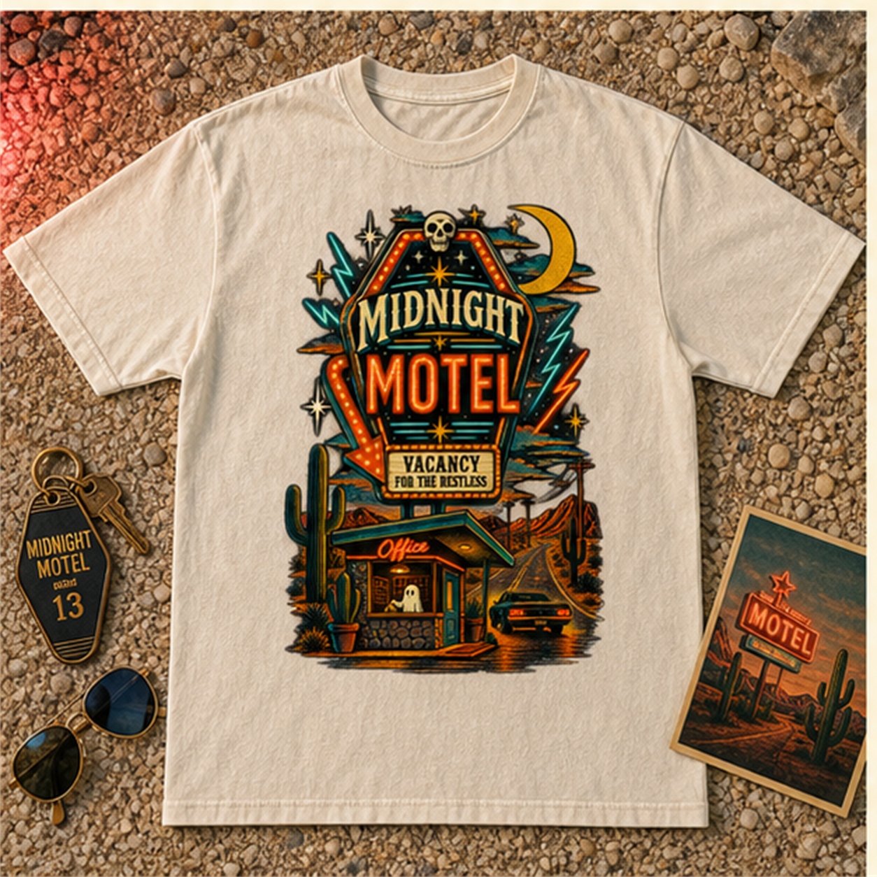 Midnight Motel Comfort Colors Shirt, Retro Halloween Graphic Tee Unisex t-shirt