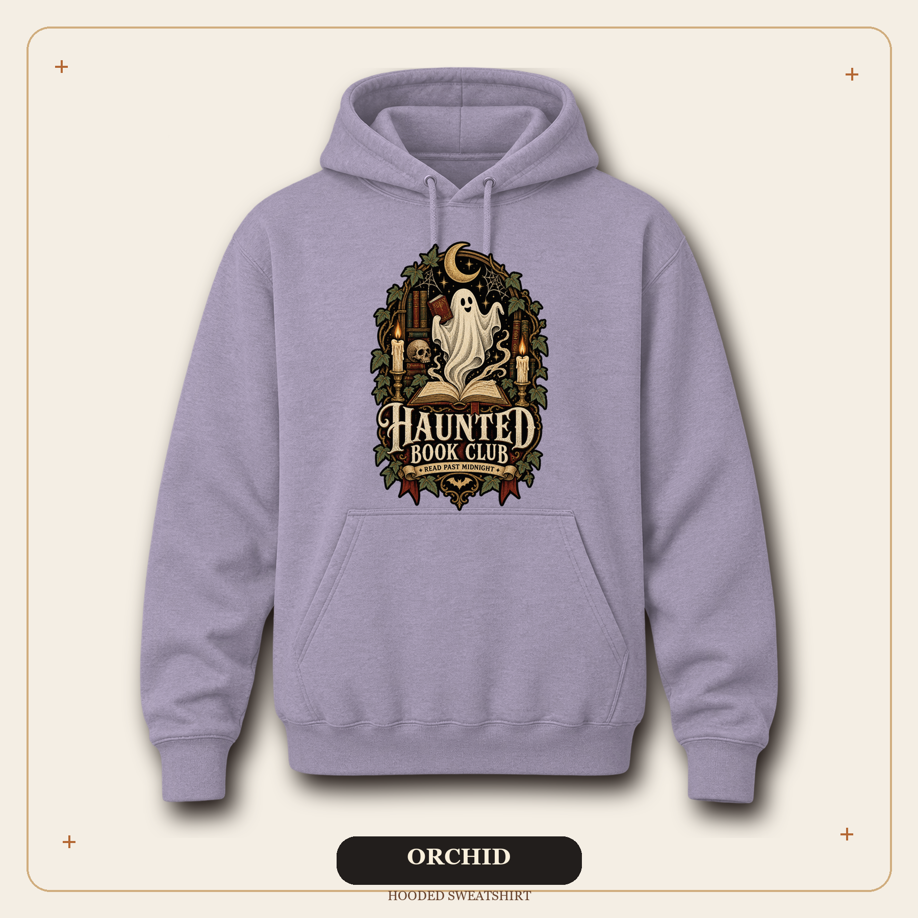 Haunted Book Club Hooded Sweatshirt, Gothic Reader Gift