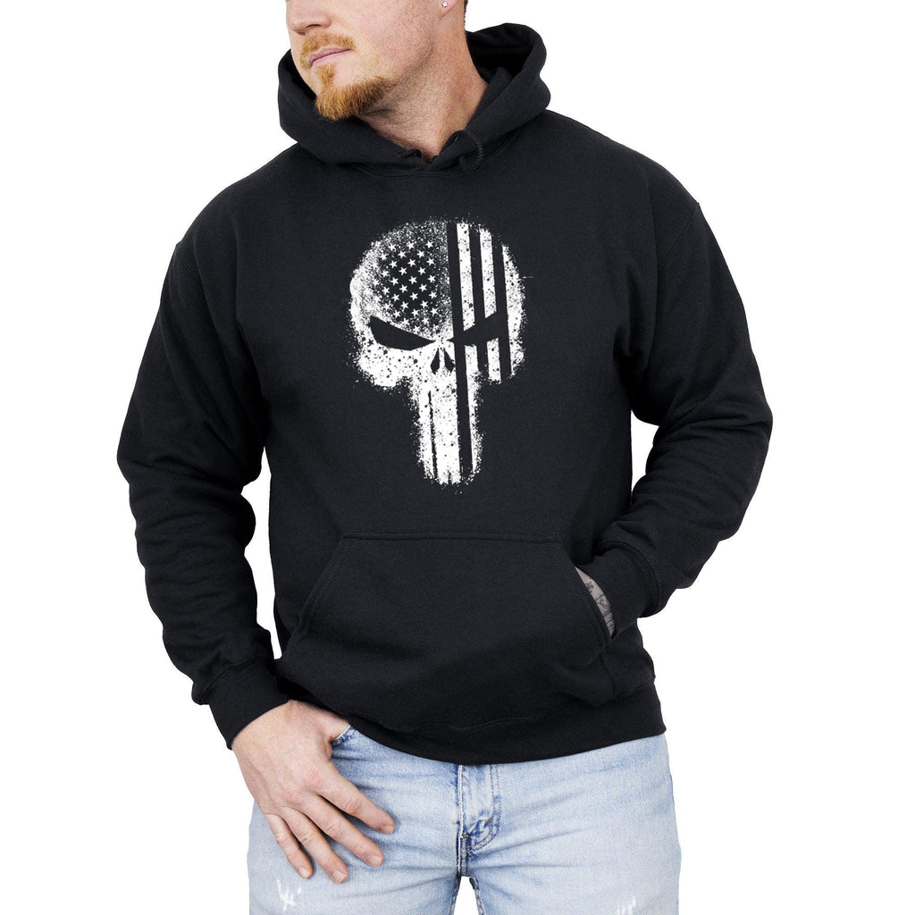 American Flag Skull Hoodie Sweatshirt