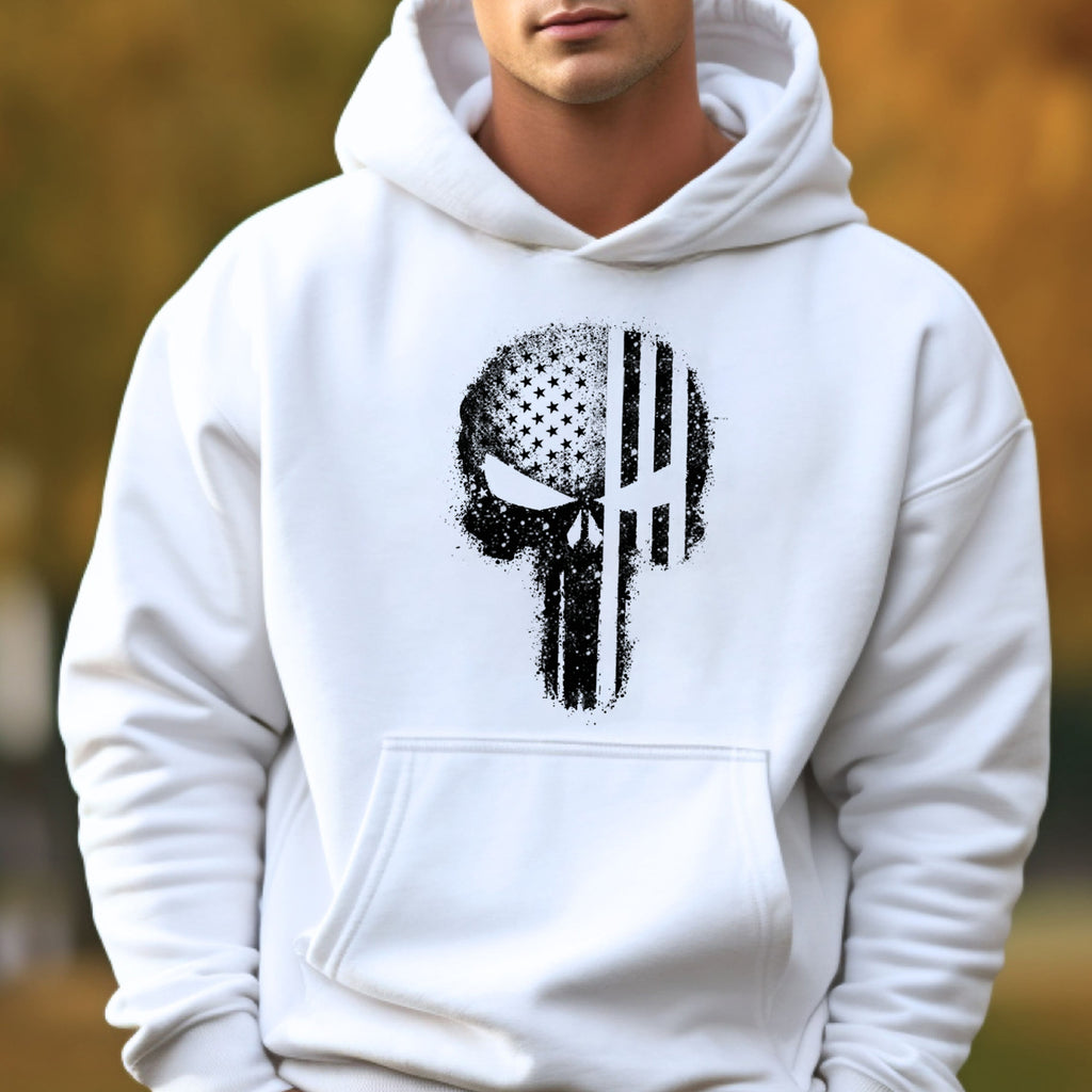 American Flag Skull Hoodie Sweatshirt