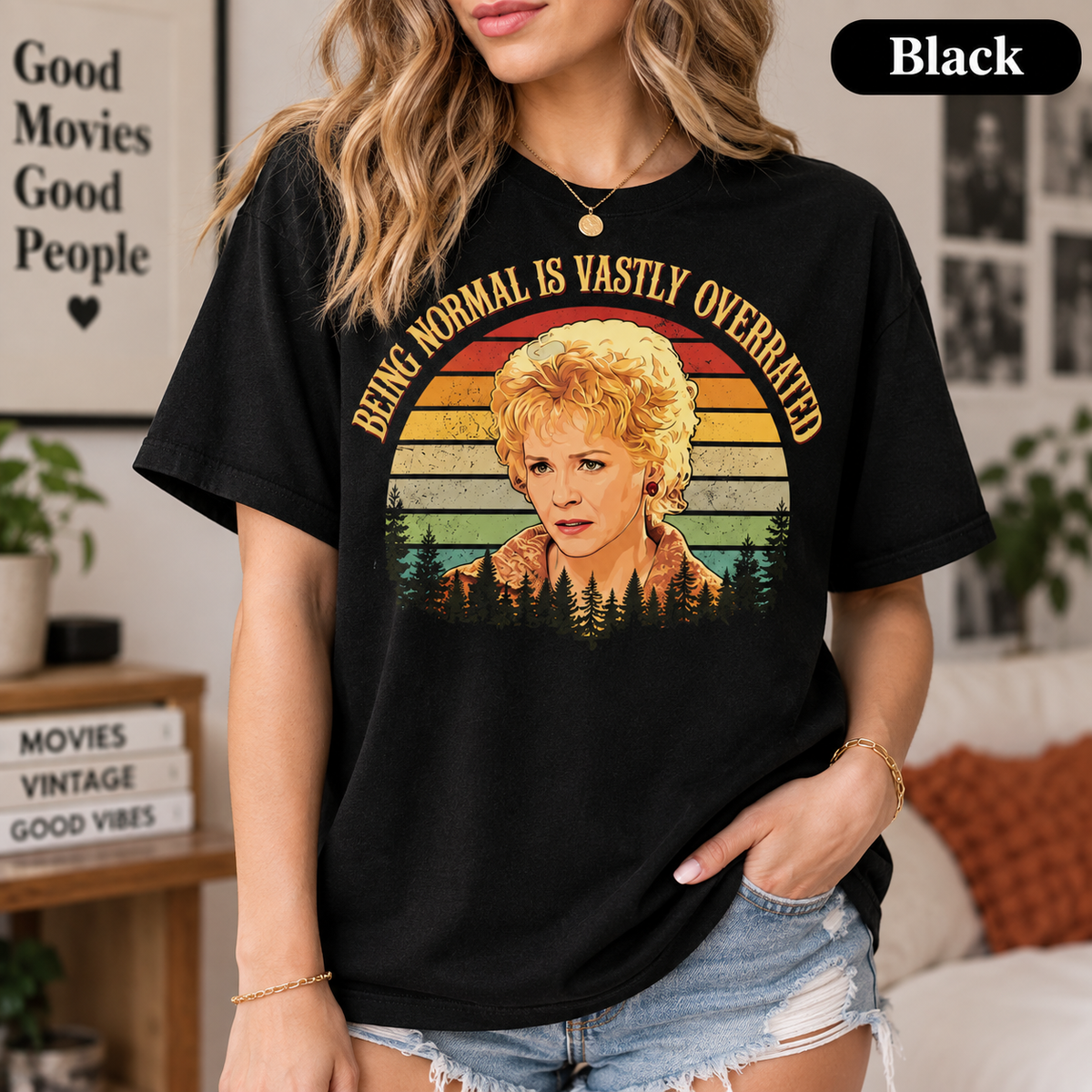 Aggie Cromwell Being Normal Is Vastly Overrated Vintage T-Shirt , Halloweentown Movie Quote Graphic Tee