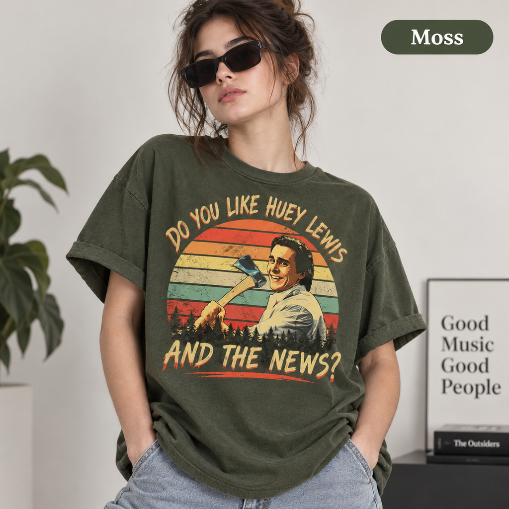 American Psycho Patrick Bateman "Do You Like Huey Lewis and the News?" Vintage T-Shirt