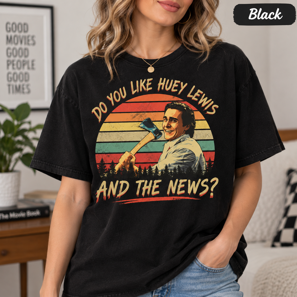 American Psycho Patrick Bateman "Do You Like Huey Lewis and the News?" Vintage T-Shirt