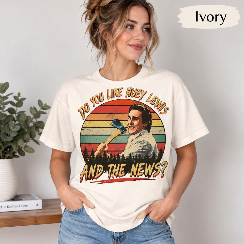 American Psycho Patrick Bateman "Do You Like Huey Lewis and the News?" Vintage T-Shirt