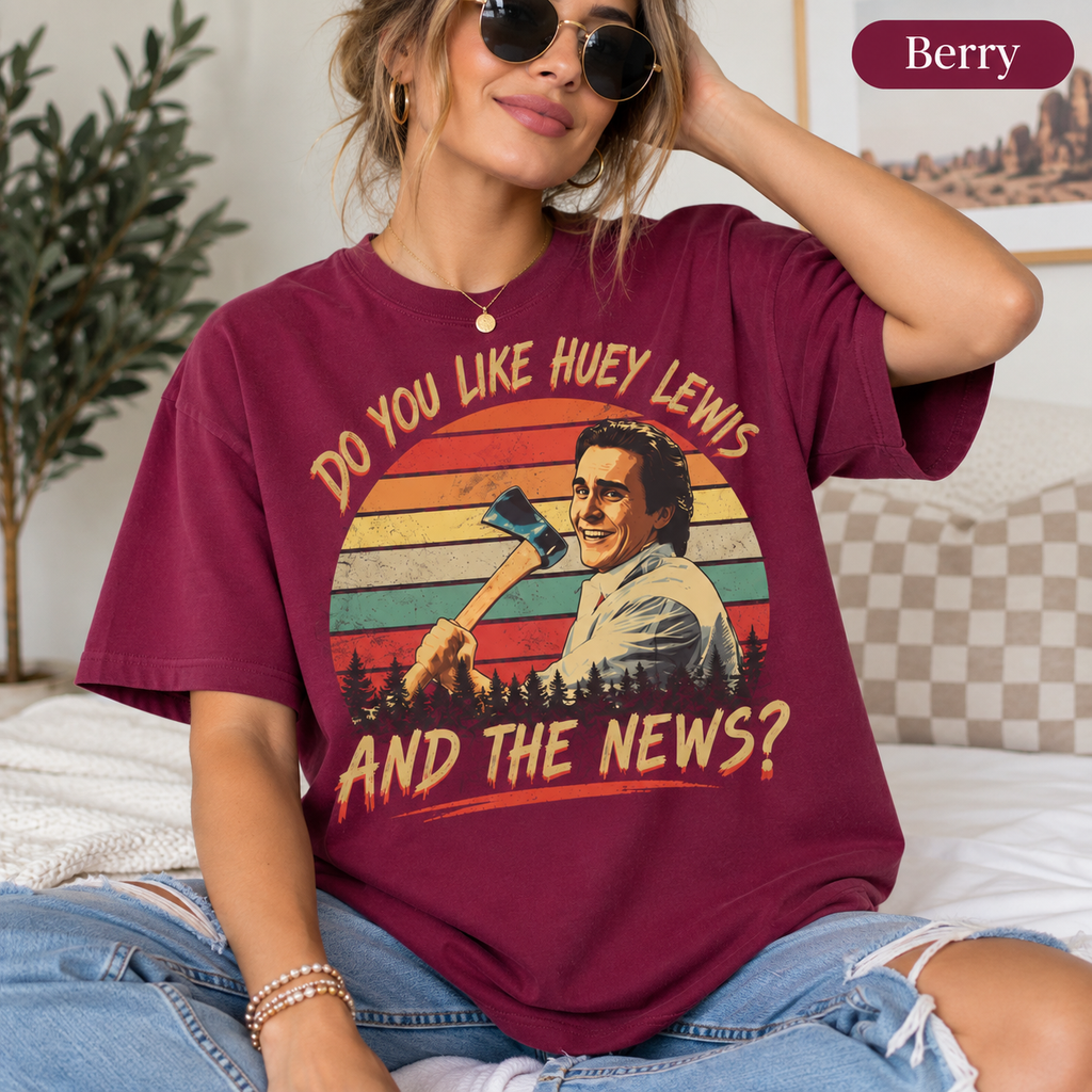 American Psycho Patrick Bateman "Do You Like Huey Lewis and the News?" Vintage T-Shirt