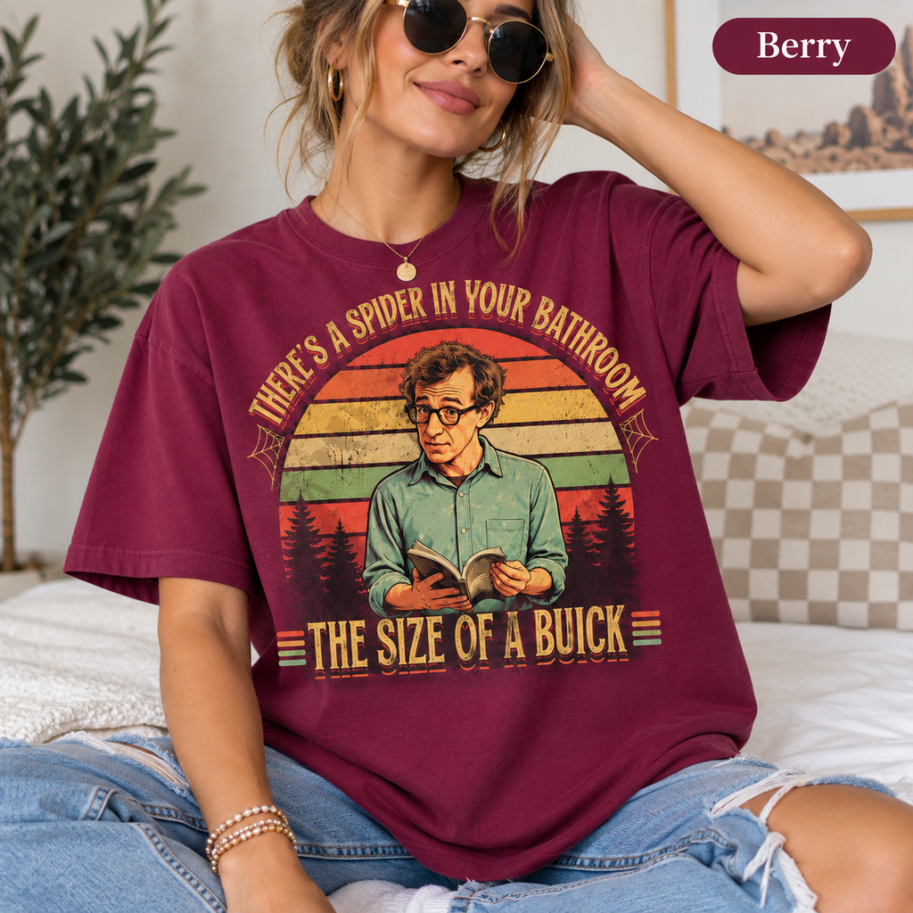 Annie Hall Alvy Singer "There's A Spider In Your Bathroom the Size of a Buick" Vintage T-Shirt