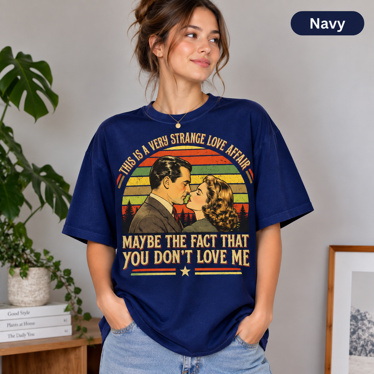 Alicia Huberman "This Is a Very Strange Love Affair" Vintage T-Shirt, Classic Movie Quote Graphic Tee