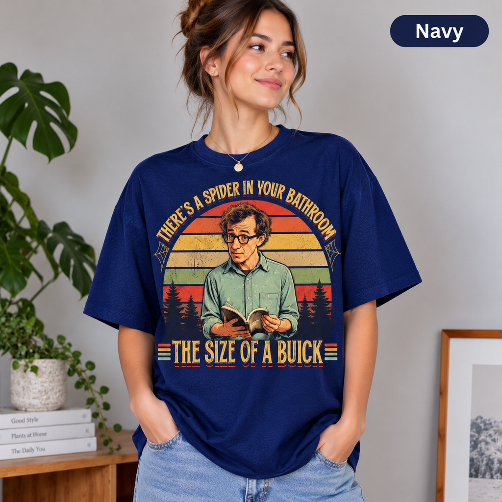 Annie Hall Alvy Singer "There's A Spider In Your Bathroom the Size of a Buick" Vintage T-Shirt