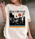 Golling an der Salzach Austria T-Shirt, Retro Sunset Austrian Alps Mountain Travel Tee
