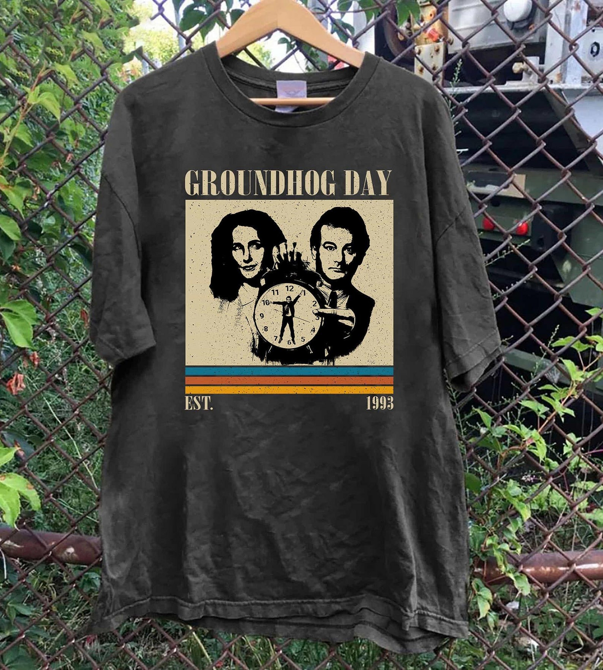 Groundhog Day Movie T-Shirt, Bill Murray Retro 1993 Graphic Tee