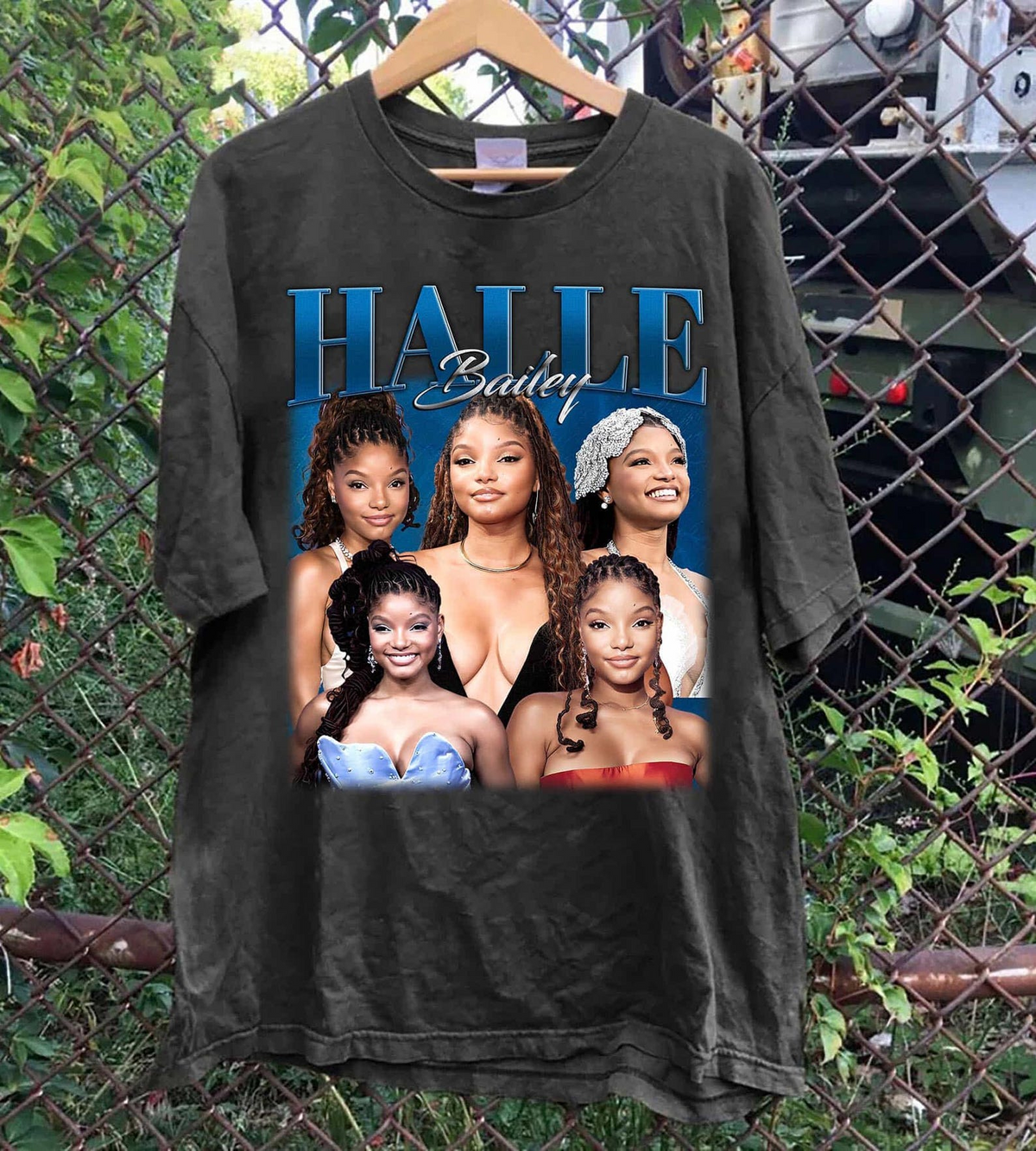Halle Bailey Collage T-Shirt, Vintage Inspired Graphic Tee