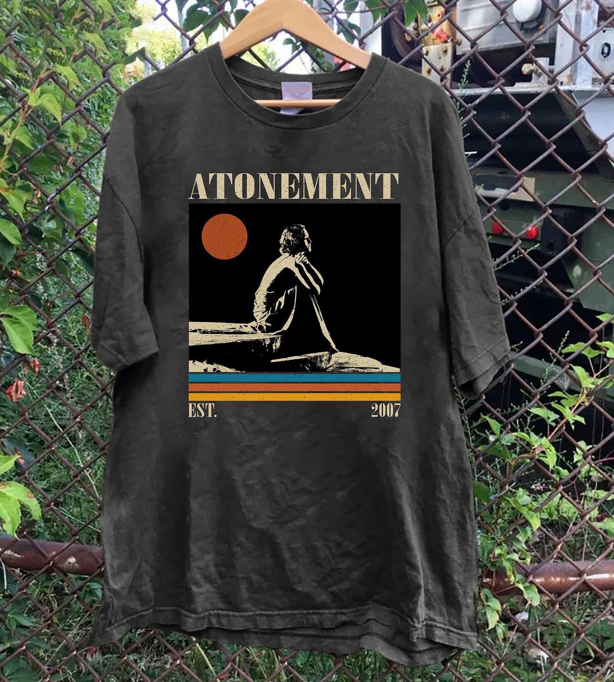 Atonement 2007 Movie T-Shirt, Retro Sunset Graphic Tee