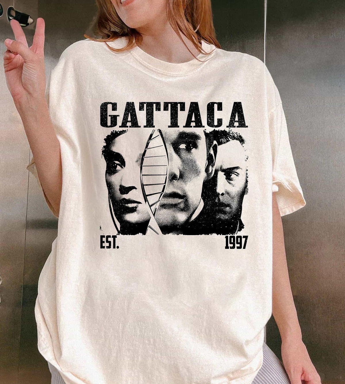 Gattaca 1997 Movie T-Shirt, Retro Sci-Fi Film Graphic Tee, Vintage Cinema Shirt