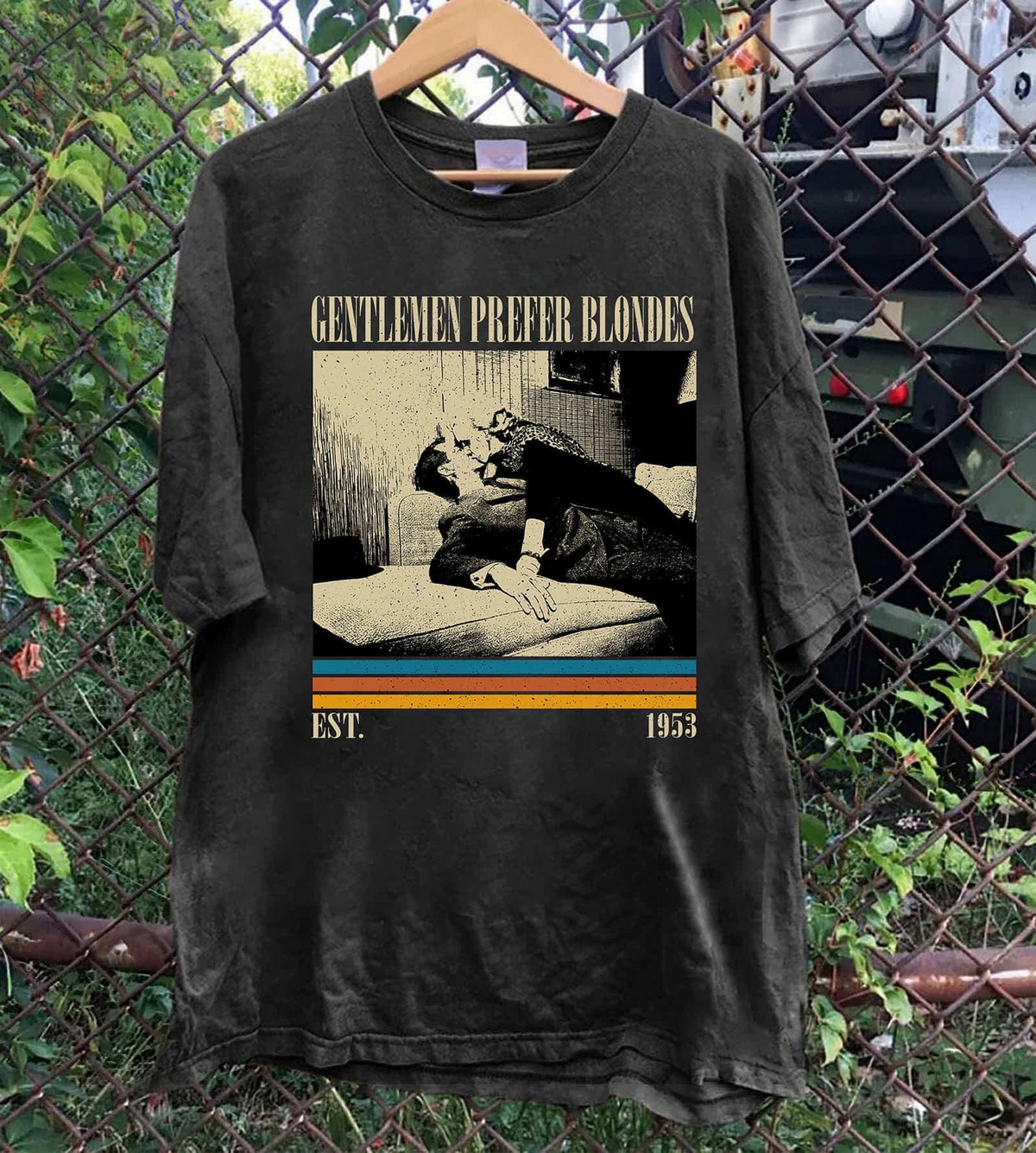 Gentlemen Prefer Blondes 1953 T-Shirt, Marilyn Monroe Vintage Hollywood Movie Tee