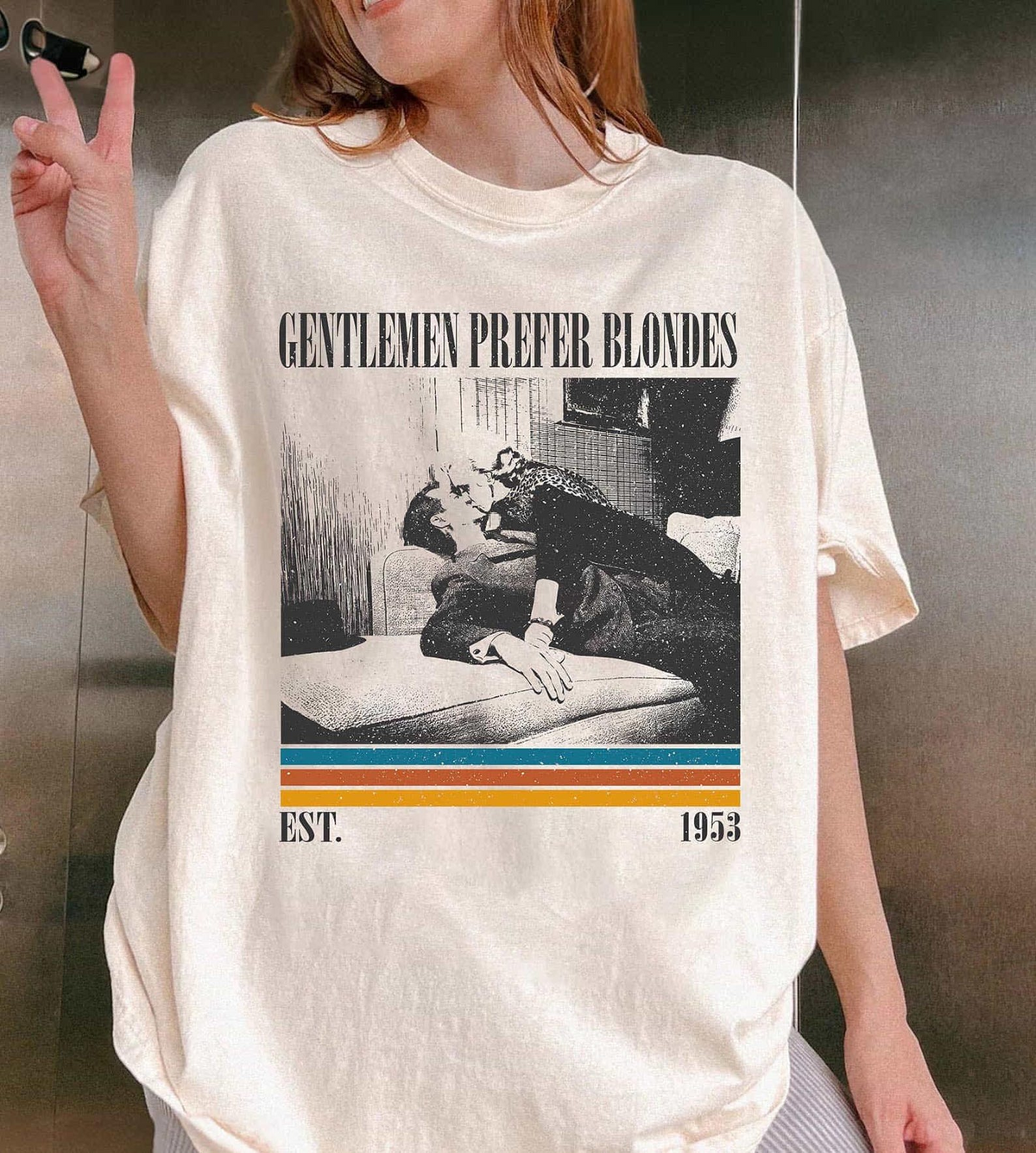Gentlemen Prefer Blondes 1953 T-Shirt, Marilyn Monroe Vintage Hollywood Movie Tee