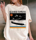 Glacier Express Switzerland T-Shirt, Retro Swiss Alps Scenic Train Travel Tee