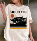 Ardennes Retro Sunset T-Shirt, Vintage Landscape Graphic Tee