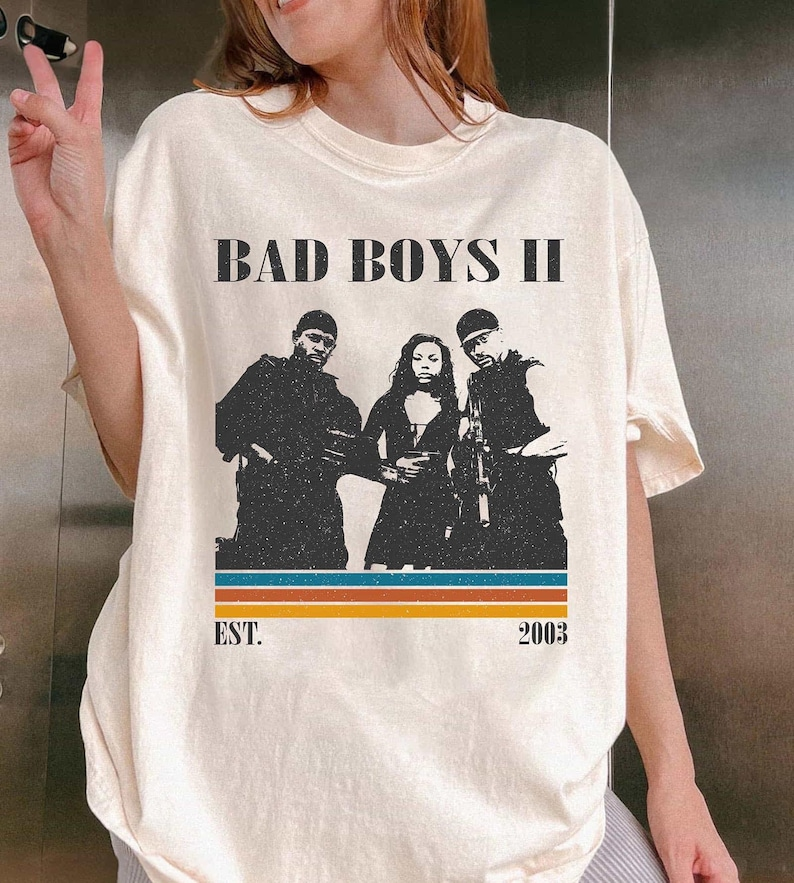 Bad Boys II 2003 Movie Poster T-Shirt, Retro Graphic Tee