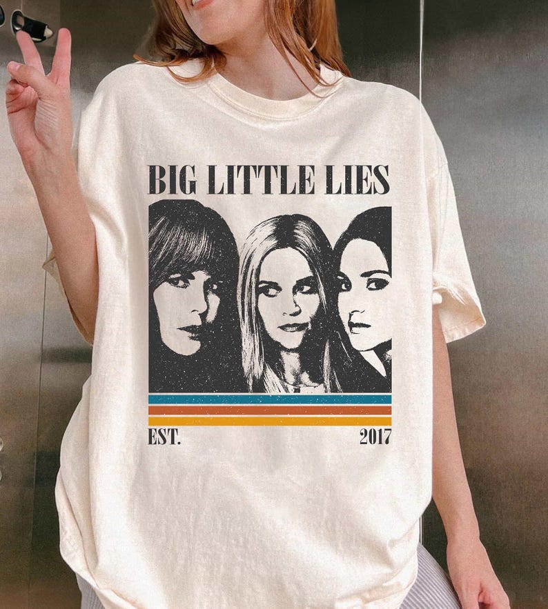 Big Little Lies Trio Retro Sunset T-Shirt, TV Drama Graphic Tee