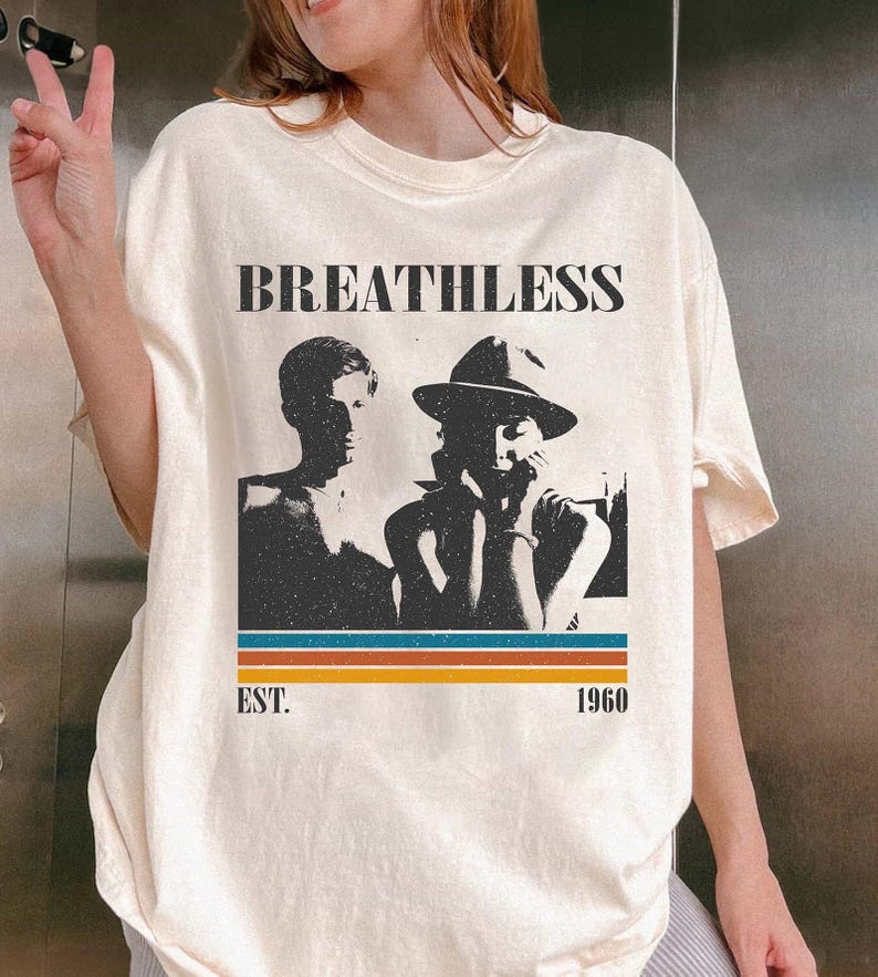 Breathless 1960 Movie T-Shirt, French New Wave Graphic Tee