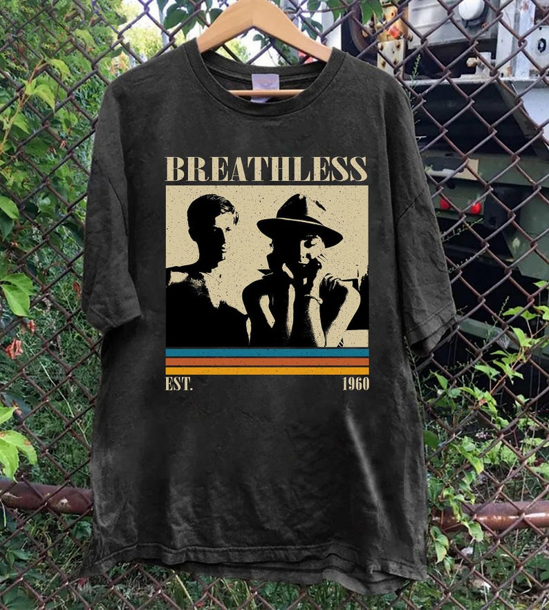Breathless 1960 Movie T-Shirt, French New Wave Graphic Tee