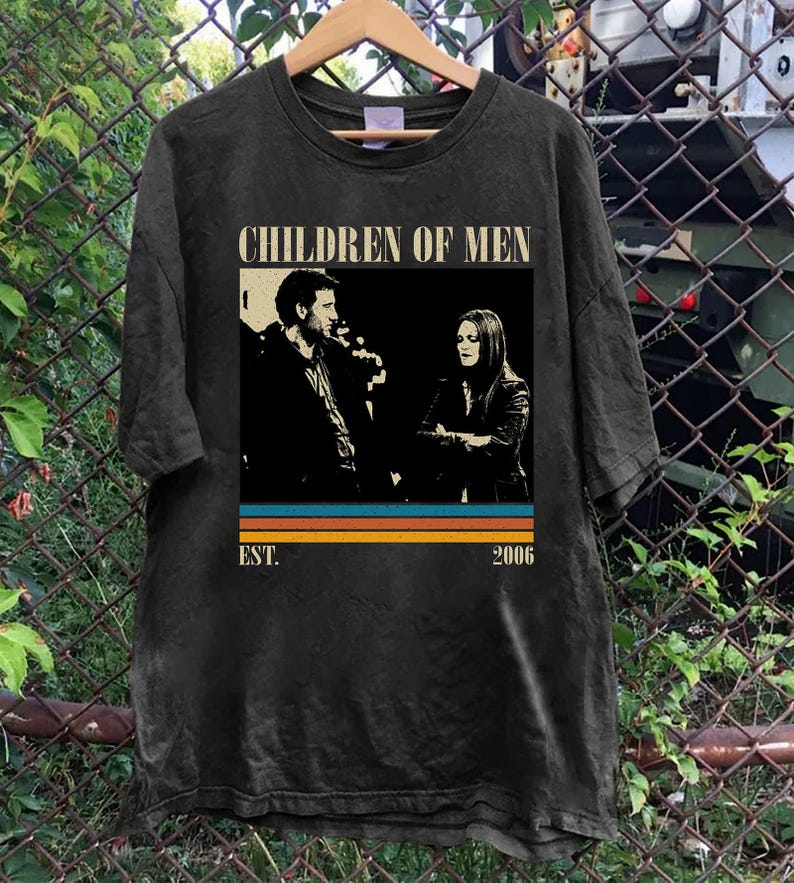 Children of Men Movie Poster T-Shirt, Retro Sci-Fi Graphic Tee