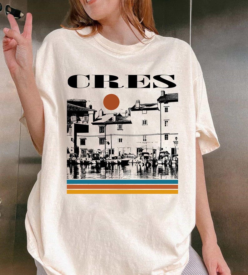 Cres Croatia Graphic T-Shirt, Comfort Colors Unisex Travel Tee