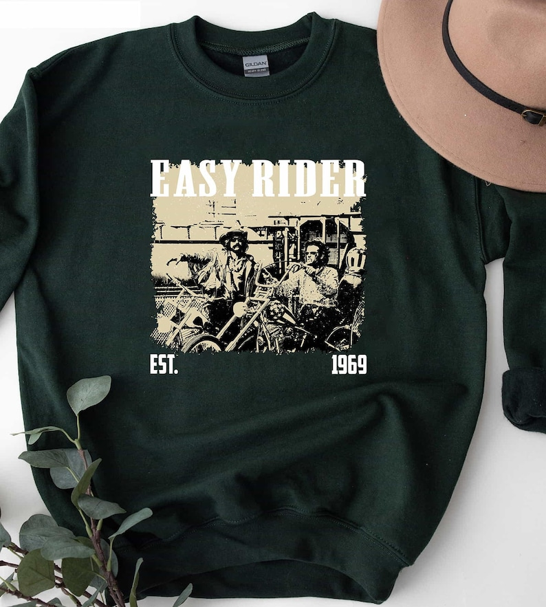 Easy Rider Movie T-Shirt, Vintage 1969 Biker Film Graphic Tee