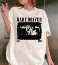 Baby Driver 2017 Movie T-Shirt, Retro Action Film Graphic Tee