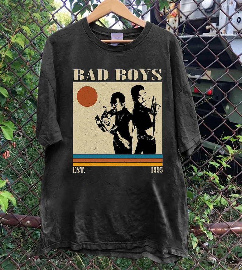 Bad Boys 1995 Movie Poster T-Shirt, Retro Action Film Tee