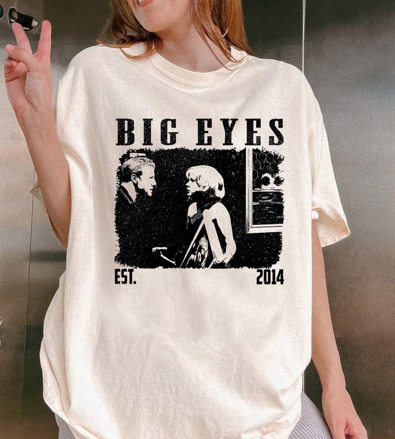 Big Eyes Movie Poster T-Shirt, Tim Burton Film Graphic Tee