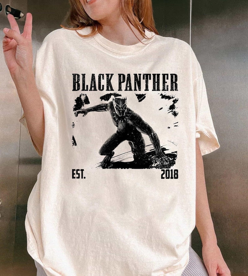 Black Panther 2018 Movie T-Shirt, Wakanda Forever Tribute Tee