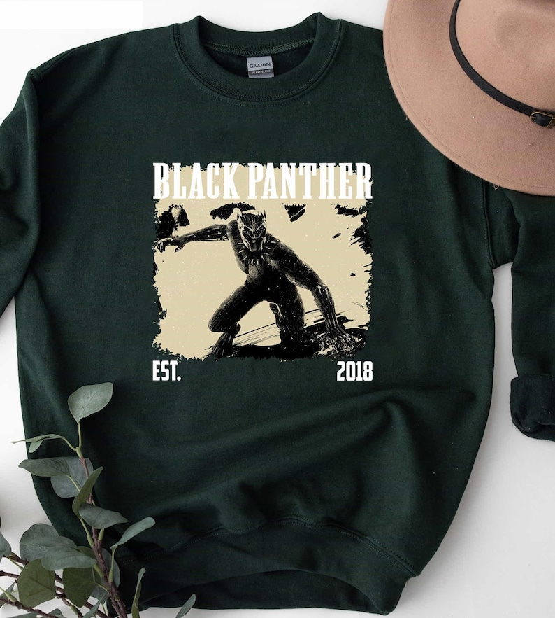 Black Panther 2018 Movie T-Shirt, Wakanda Forever Tribute Tee