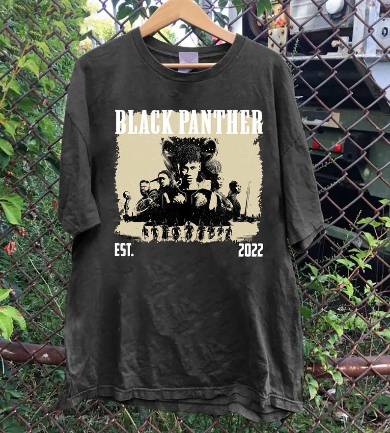 Black Panther Wakanda Forever 2022 Graphic T-Shirt, Distressed Movie Tee