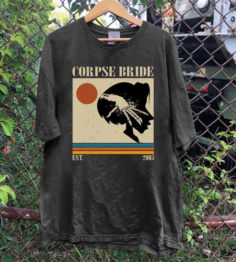 Corpse Bride Movie T-Shirt, Vintage Sunset Graphic Tee