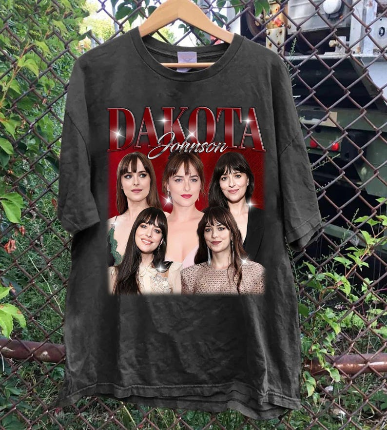 Dakota Johnson Collage T-Shirt, Vintage 90s Graphic Tee
