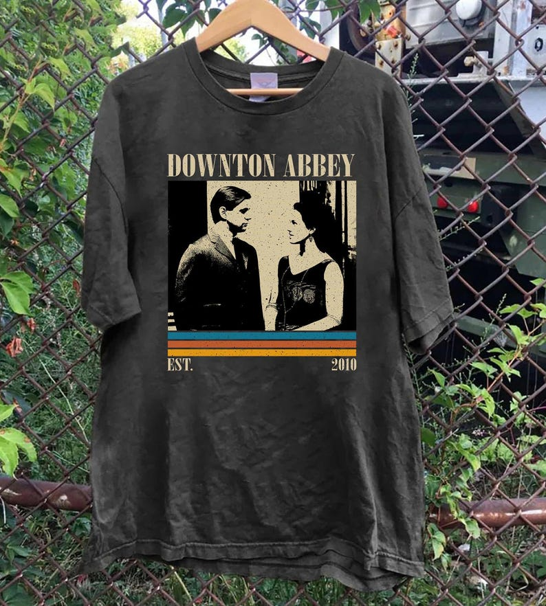 Downton Abbey Mary & Matthew T-Shirt, Retro Sunset Graphic Tee