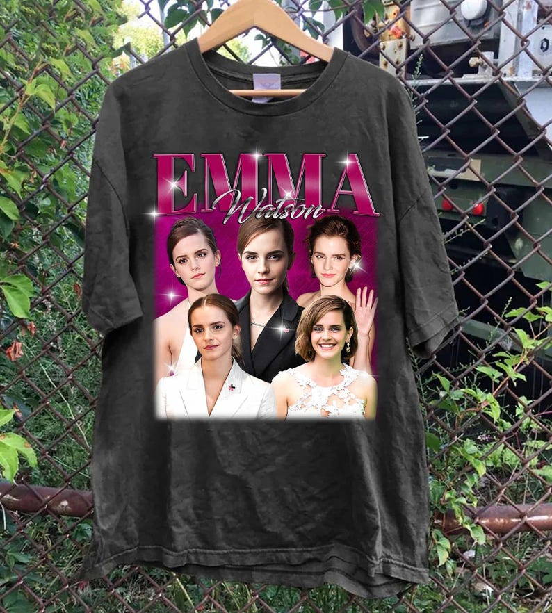 Emma Watson Collage T-Shirt, Vintage 90s Style Graphic Tee