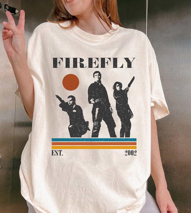 Firefly Crew T-Shirt, Vintage Serenity Sci-Fi Graphic Tee