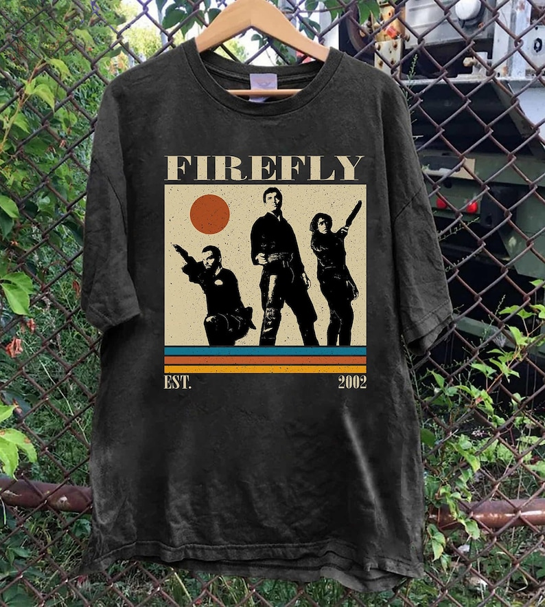 Firefly Crew T-Shirt, Vintage Serenity Sci-Fi Graphic Tee