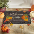 All Pumpkins Welcome Personalized Doormat, Custom Family Name Fall Welcome Mat, Pumpkin Autumn Front Door Rug