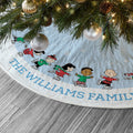 PEANUTS® Gang Winter Ice Skate Christmas Tree Skirt | Personalized Holiday Tree Skirt | Snoopy™ & Friends Christmas Decor