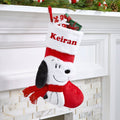 PEANUTS® Snoopy™ Personalized Christmas Stocking | Custom Holiday Stocking | Snoopy Christmas Mantel Decor