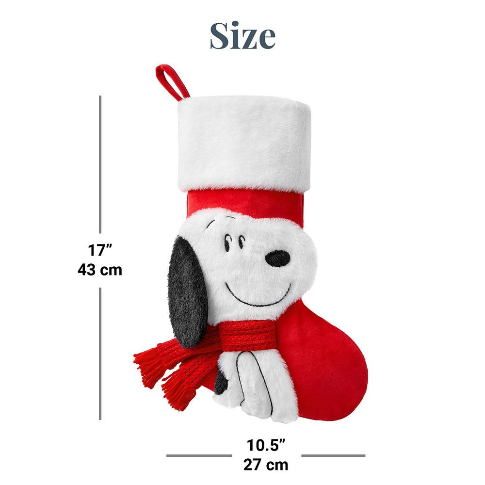 PEANUTS® Snoopy™ Personalized Christmas Stocking | Custom Holiday Stocking | Snoopy Christmas Mantel Decor